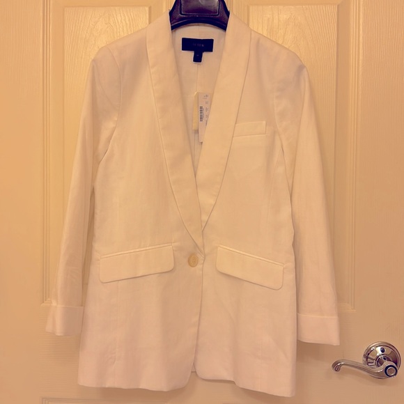 New J.Crew Petite Unstructured Blazer-Cotton/Linen - Picture 3 of 3